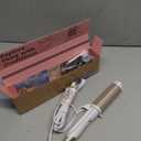 Dual-Voltage Curling Iron: 110V-240V 1 1/2 Inch Ceramic Wide Barrel 2-in-1 Curling Iron for Chin Length Hair - Europe Travel for Soft Curls with Clamp (Gold)