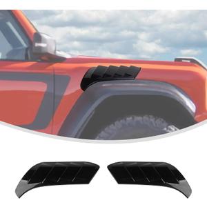 Linskip Fender Vent Sets Compatible with 2022-2024 2025 Ford Bronco Raptor Accessories, Fender Flares Vent Guard Cover for Bronco Raptor Exterior Accessories(Gloss Black)