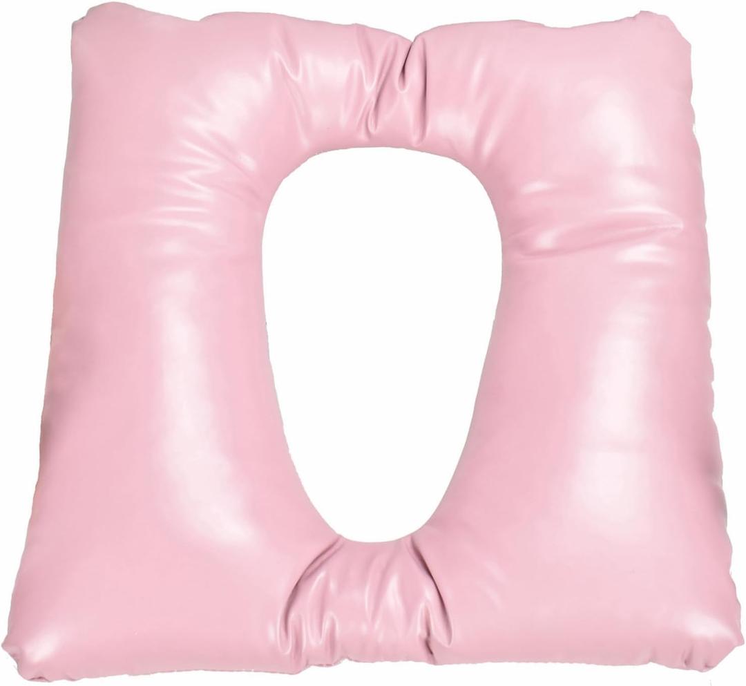 Bedside Commode Seat Cushion, Soft Seat Pad Cover Toilet Seat Cushion with Fixed Straps, Comfortable Commode Padded Seat, Waterproof Padded Cushion for Commode Chair