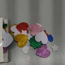 300 PCS Foam Stickers, Colorful Heart Stickers Glitter Star Heart Stickers, Self Adhesive Arts Craft Mini Star Bulk for Valentine Crafts DIY Greeting Card Envelopes Scrapbooking