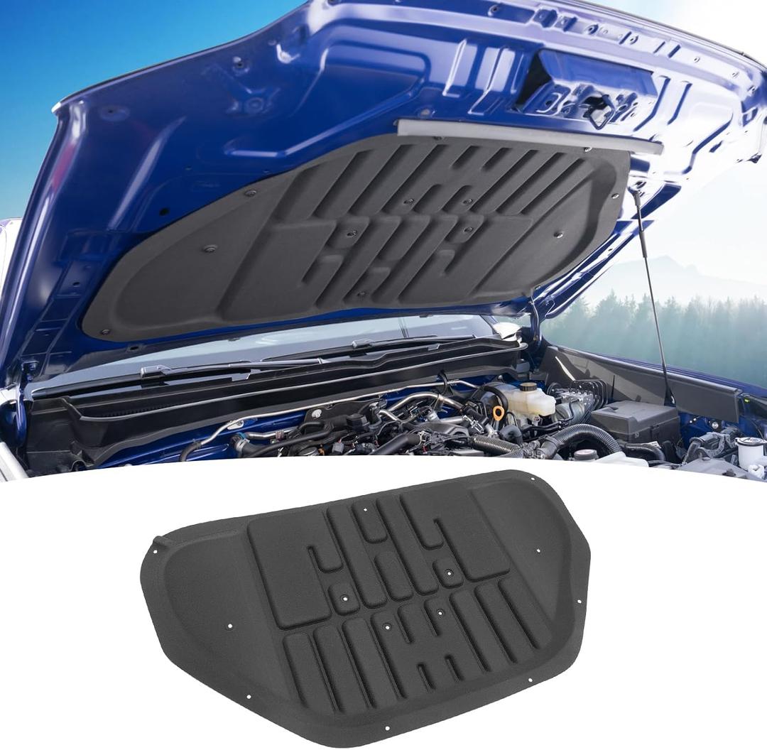 Hood Insulation Liner Fits for 2024 2025 2026 Toyota Tacoma 2025 2026 Toyota 4Runner Hood Heat Shield Engine Soundproof Cover Compatible with Tacoma 4Runner Accessories Hood Protector
