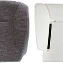Priprilod Cloth Mist Gray Driver Side Bottom and Foam Cushion Replacement Seat Cover Compatible with Dodge Ram 1500 2500 3500 1998 1999 2000 2001 2002