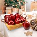 Lorigun Artificial Apples Fake Fruits Red Delicious Apples for Decoration, Decorative Fruit, Faux Big Red Apple 6 Pcs