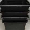 IRIS USA File Box, Plastic File Organizer with Lids for Letter/Legal File, Portable Document Box For Moving, Storage Bin with Durable and Secure Lid, Stackable Nestable BPA-Free, Black 35 Qt. 4 Pack