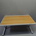 Woodgrain Foldable Laptop Desk Wide Area XX-Large 27.6X17.7In, 8 Heights& Angles Adjustable Bed Table, Study Tray Laptop Stand for Bed, Couch Sofa with 2 Stoppers