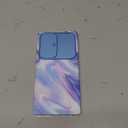 GVIEWIN for Samsung Galaxy S25 Ultra Case with Slide Camera Cover, [Screen Protector] [Shockproof Military Grade Drop Protection] Marble Slim Fit Hard PC Phone Cover S25 Ultra 6.9" 2025 (Aurora) (Aurora/Azure Blue)