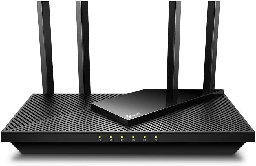 TP-Link AX1800 WiFi 6 Router (Archer AX21) Dual Band Wireless Internet, Gigabit, Easy Mesh, Works with Alexa - A Certified for Humans Device, Free Expert Support, Black