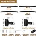 Curved Shower Curtain Rod,Matte Black Round Shower Curtain Rod 48 to 64 Inches Adjustable Rounded Bowed Shower Rods for Bathroom,Bathtub, More Shower Space,Need to Drill