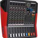 TF600 6-Channel with 450W Amplifier Audio Mixer for Performance | Sound Bar with Power Amplifier, 450W Power Output, 7-Stage Equalizer, 99 DSP Effects, Bluetooth & USB Playback