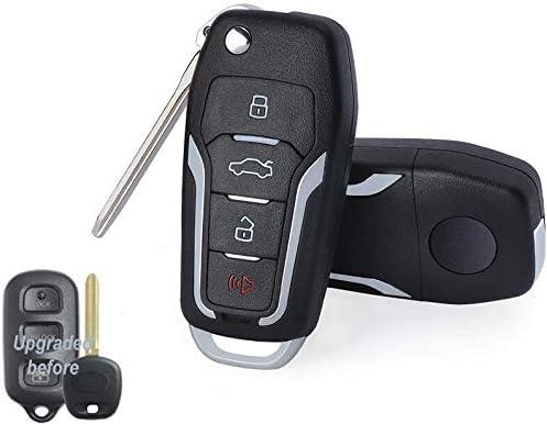 keyless Entry Replacement Upgraded Flip Key FOB 314MHz 4D67 Chip 4B Fob Remote for Toyota 4Runner Sequoia ,HYQ12BBX HYQ12BAN HYQ1512Y