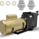 W3SP2615X20 Super Pool Pump 2 HP Power Upgraded 115/230 V Single Speed Pump for In-Ground Swimming Pools and Spas Replacement for Hayward SP2615X20
