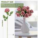 Thiccywoov 30 Pcs Rose Artificial Flowers in Bulk Lifelike Long Stem Silk Roses Bouquets Realistic Faux Flowers for Wedding Bridal Shower Home Decor Floral Arrangements Table Centerpiece(Dusty)