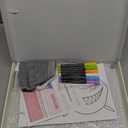 16-Inch Rechargeable Doodle Glow LED Note Board, 7-Color Light Modes, Neon Art Dry Erase Light Up Drawing Pad with Built-in Stand, Sketching Gift Toy for Kids/Girls/Teens, 5 Markers & Tracing Book (White)