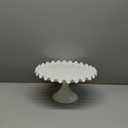 12-Inch Porcelain Round Cake Stand - White Dessert Stand for Wedding, Birthday Party