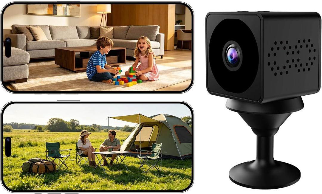 UCOCARE No WiFi Security Camera, 4K Mini Spy Camera, Works with or Without WiFi, Wireless Indoor Outdoor Small Cameras with Night Vision, Motion Detection, Multiple Mounts, Hidden Camera for Home Pet