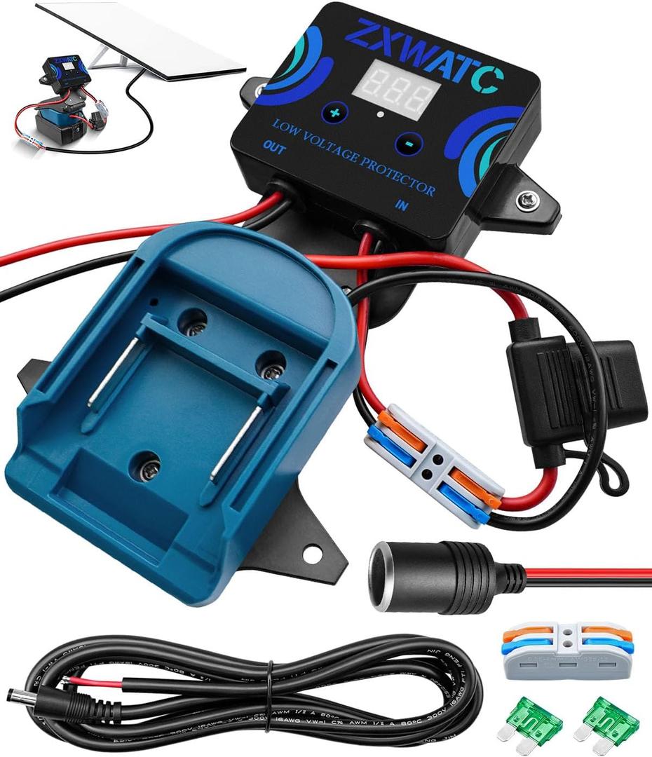 Upgrade Power Cable and Battery Adapter for Starlink Mini Compatible with Makita 18V Battery, Starlink Mini Adapter Kit with Low Voltage Protector, Portable Power Kit with 6.56FT DC Power Cable