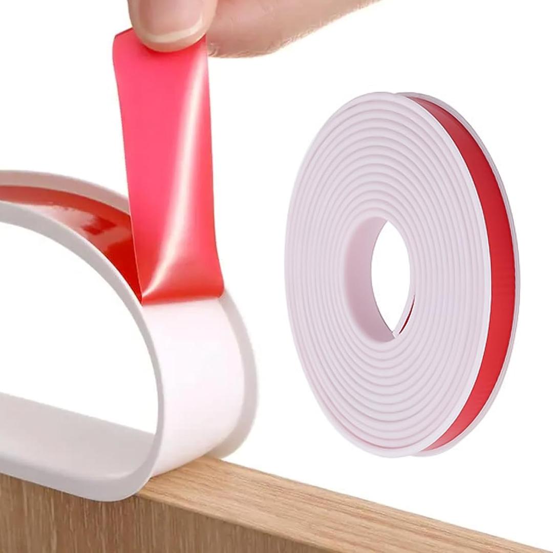 U-Shape Edge Banding, 16.4ft Self Adhesive Veneer Edging Trim TPE Flexible Furniture Edge Protector for Countertop Table Cabinet Repair Furniture Restoration (30mm, White)