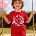 Boys Valentines Day Shirt Kids Valentine Heart Throb T-Shirts Toddler Funny Love Tee Top 2026 Red (4-5 Years)