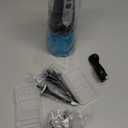 Cordless Water Flosser Teeth Cleaner, Nicefeel 300ML Portable and Rechargeable Oral Irrigator for Travel, IPX7 Waterproof, 3-Mode Water Flossing with 4 Jet Tips for Family (Blue Black)