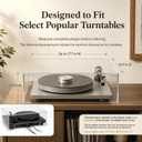 Universal Acrylic Turntable Dust Cover with Double-Layer Nylon Cover, 17.7 x 14.9 x 5.7 inches