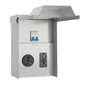 briidea Temporary Power Outlet Panel, RV Panel Outlet with a 20, 30 Amp Receptacle Installed, Prewired, Weatherproof
