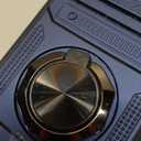 for Google Pixel 9 / Pixel 9 Pro Case with Card Holder 360° Magnetic Rotated Ring Kickstand Dual Layer Shockproof Hidden Card Slot Protective Phone Cover for Google Pixel 9, Blue RJ