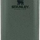 Stanley Classic Easy Fill Wide Mouth Flask 8 oz | Leakproof Hip Flask | Hinge Connected Never Lose Cap | Insulated Stainless Steel Liquor Container | BPA-Free | Hammertone Green