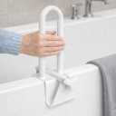 Bathtub Safety Rail Adjustable Shower Grab Bar - White Medical Bathtub Handle Grab Bars for Bathroom, Safety Handle Rail Heavy Duty for Seniors and Elderly