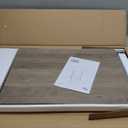 HOOBRO Folding TV Tray Table, Wooden TV Tray, Portable Sofa Side Snack Table, Industrial Desk for Small Spaces, Space-Saving, Easy to Install and Fold, Greige and Black BG27BZ01