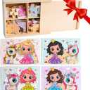 4-in-1 Princess Jigsaw Puzzles for Kids, Wood Puzzles for Kids Ages 3-5 48 Piece Wooden Puzzles for Toddlers 3-5, Wooden Puzzles for Toddlers, Essential Skills Gift for Girls Princesses