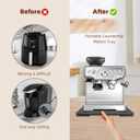 360 Rolling Tray Bamboo Appliance Slider for Kitchen Appliances, for Breville Espresso Machine Accessories, Sliding Tray for Coffee Maker Appliances Mat Easily from Under The Cabinet Black 13"15.7"