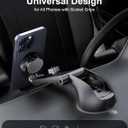 [2024 Upgraded Socket Car Phone Mount, [Extra Sticky, Non-Shaking] Multi-Functional Suction Cup Dashboard & Windshield Car Phone Holder for iPhone and All Smartphones with Socket Grip