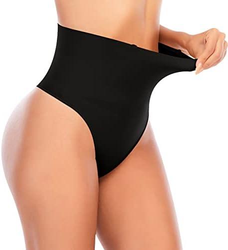 Tummy Control Thong Shapewear for Women High Waist Shaping Underwear Seamless Body Shaper Panties Girdle M 2Pack