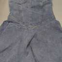 SHINFY Women's Summer Denim Dress Sexy Off Shoulder Strapless Bustier Corset Tube Pleated Mini Jean Dresses (Small, Blue)