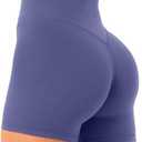 Unthewe Women's Workout Gym Biker Shorts High Waisted Athletic Booty Yoga Shorts with Tummy Control, Large