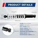 waltyotur 360mm 14 Rear Shock Absorber White Replacement for ATV Quad Buggy Pit Dirt Bike 110cc 125cc 150cc