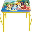 Bluey Kids Table and Chair Set, 3 Piece Folding Activity Set with Square Table & 2 Chairs,Furniture for Playroom, Crafting, Ages 3+, Onesize