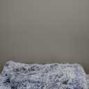 Bedfolks Plush Dog Crate Bed, Washable Cover, Faux Fur, Large, 35"x23", Dark Blue