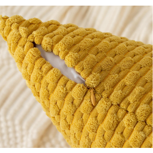 Kevin Textile 12x24 Inch Pillow Cover 1 Pack Boho Decorative Soft Striped Corduroy Lumbar Farmhouse Color Accent Rectangle Cushion Case for Living Room Couch Sofa Bed