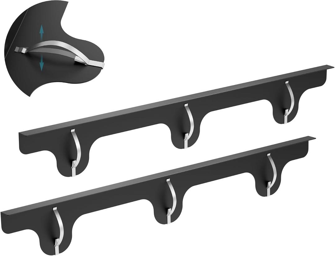 Stove Gap Covers - 2 Pack Stainless Steel Stove Gap Filler, Heat Resistant Oven Gap Filler - Length 23.4" Width 0.79", Spring Clip Design Non-Slip Stove Guard Between Stove Top & Counter - Black, Fixed 23.4"