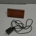 JALL Digital Alarm Clock, with Wooden Electronic LED Time Display, 3 Alarm Settings, Humidity & Temperature Detect, Wood Made Electric Clocks for Bedroom, Bedside (Brown)