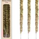 Mossify 16" Thin Bendable Moss Poles  3-Pack | Flexible Plant Support Stakes for Climbing Plants, Vines, Monstera & Pothos | Natural Coconut Fiber Moss Stick for Indoor & Outdoor Use