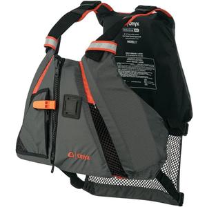 Onyx U.S. Coast Guard and Transport Canada Approved MoveVent Dynamic Paddle Vest for Adults for Kayaking, Canoeing, Stand Up Paddleboarding (Orange)