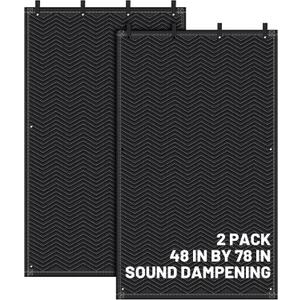 Tudomro 2 Pcs Sound Dampening Blanket Soundproof Blanket Grommeted General Indoor or Outdoor Use(48 x 78 Inches)