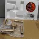 Durent Lighting Black and Gold Chandelier, Modern 4 Light Chandelier Light Fixture with Cage Shape for Dining Room, Bedroom, Living Room, Kitchen Island and Foyer