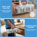 Trading Card Storage Box with 9 Individual Card Cases, Large Capacity Card Game Organizer for Top Loaders, MTG, Pokemon, Board Game & Playing Cards, Clear Plastic Card Storage Case with Insert Boxes