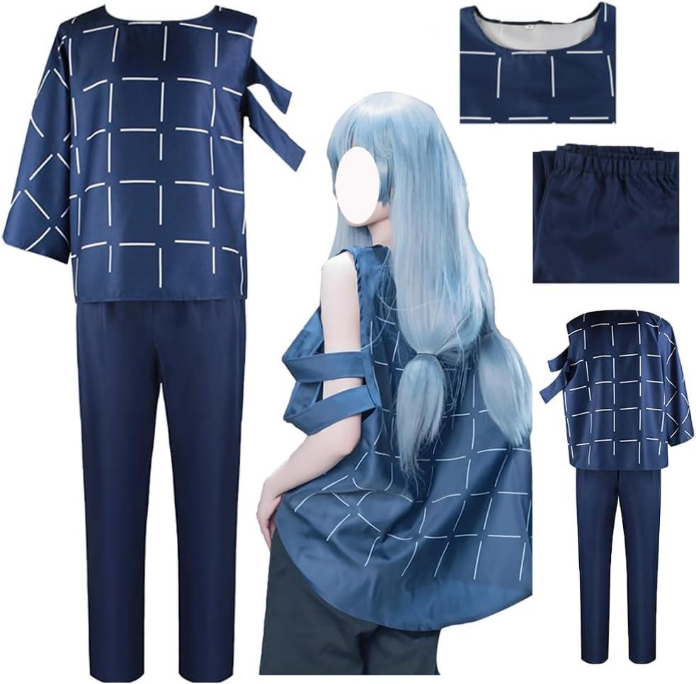 Blue Cosplay Costume Uniform Outfits Halloween Suit for Women Men (X-Large)
