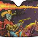 Car Sun Shade Windshield Reflective for Ultimate Dashboard Protection Foldable Car Interior Accessories for Sun HeatSkull