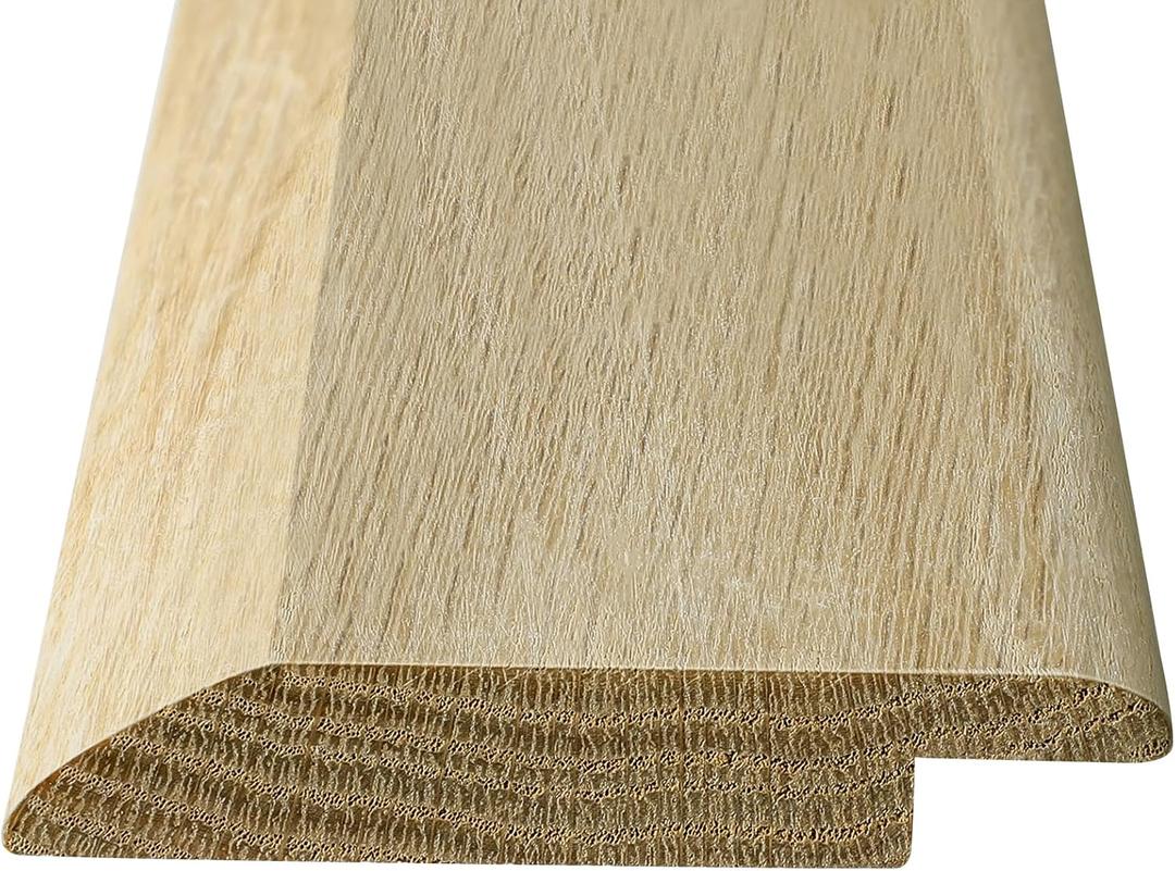 Kigley Solid Red Oak Interior Threshold Wood Overlap Threshold Doorways Reducer Threshold, 36 Inches Long (Classic Style), 36 x 3.5 x 0.63 Inches