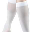 Truform Sheer Compression Stockings, 15-20 mmHg, Women's Knee High Length, 20 Denier, White, Small